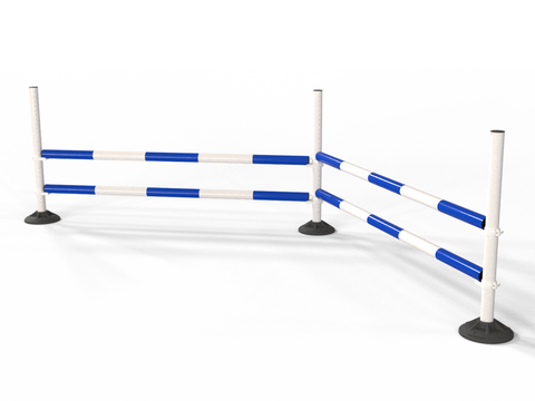 Upright Pole Stand Trio Set | 2 Fence