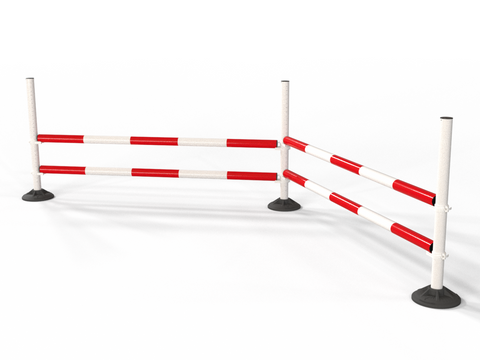 Upright Pole Stand Trio Set | 2 Fence