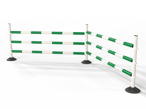 Upright Pole Stand Trio Set | 2 Fence
