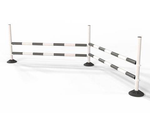 Upright Pole Stand Trio Set | 2 Fence