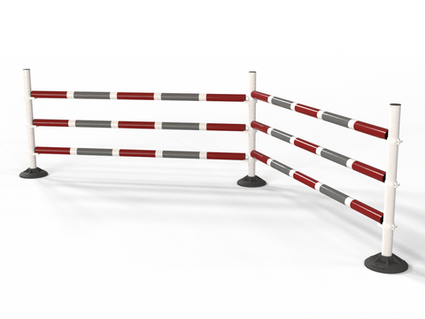 Upright Pole Stand Trio Set | 2 Fence