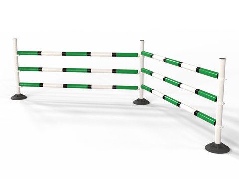 Upright Pole Stand Trio Set | 2 Fence