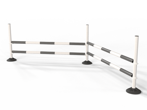 Upright Pole Stand Trio Set | 2 Fence