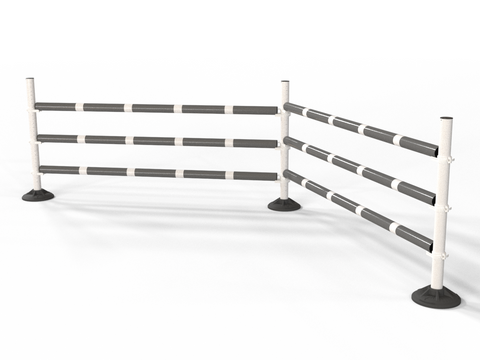 Upright Pole Stand Trio Set | 2 Fence