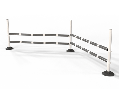 Upright Pole Stand Trio Set | 2 Fence