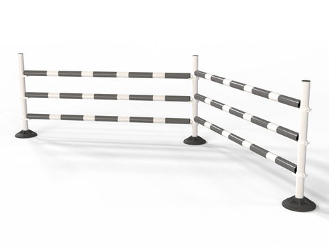 Upright Pole Stand Trio Set | 2 Fence