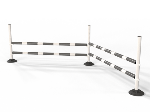 Upright Pole Stand Trio Set | 2 Fence