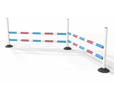 Upright Pole Stand Trio Set | 2 Fence