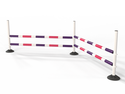 Upright Pole Stand Trio Set | 2 Fence