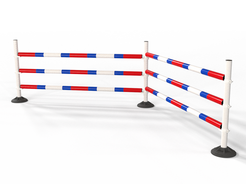Upright Pole Stand Trio Set | 2 Fence