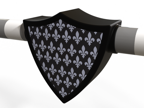 Recycled-Black Shield PolePendant | Single