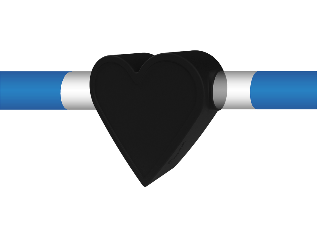 Recycled-Black Heart PolePendant | Single