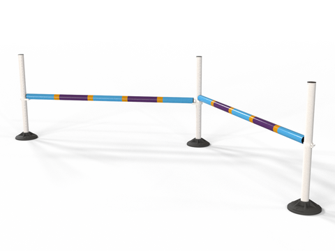 Upright Pole Stand Trio Set | 2 Fence