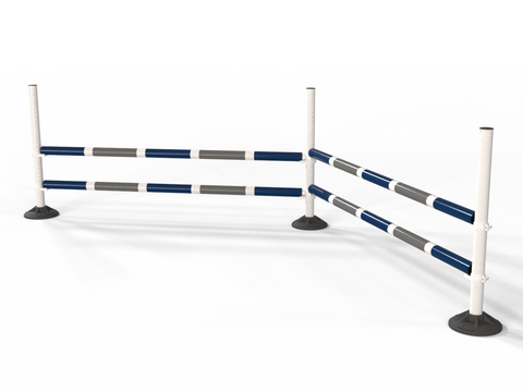 Upright Pole Stand Trio Set | 2 Fence
