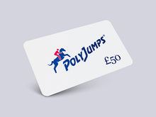 Load image into Gallery viewer, Metallic White PolyJumps Gift Card for £50.00
