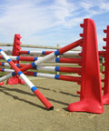 2 pairs of Red 8 Cups with 6 Pro Poles coloured: Red, Blue & White. 