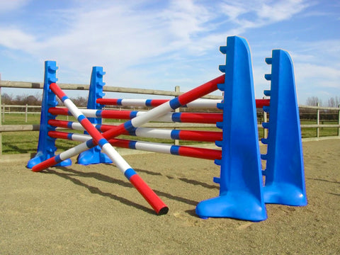 2 pairs of Blue 8 Cups with 6 Pro Poles coloured: Red, Blue & White. 