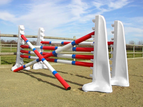 2 pairs of White 8 Cups with 6 Pro Poles coloured: Red, Blue & White.