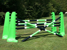 Load image into Gallery viewer, 2 pairs of 8 Cups in Eco Green with 6 9 Band Pro Poles. 
