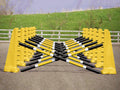 Carol Mailer Grid Set in Yellow, comprised of: 14 Yellow 8 Cups and 14 9 Band Pro Poles coloured: Black, White & Yellow.