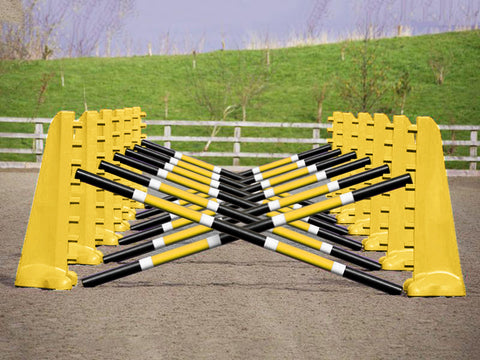 Carol Mailer Grid Set in Yellow, comprised of: 14 Yellow 8 Cups and 14 9 Band Pro Poles coloured: Black, White & Yellow.