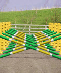 Carol Mailer Grid Set in Yellow, comprised of: 14 Yellow 8 Cups and 14 9 Band Pro Poles coloured: Green, White & Yellow.