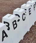 Close up of Dressage Tower Markers to show cut out handles on top. 