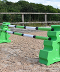 Pair of MultiJumps in Eco Green with 2 9 Band Practice Poles. 