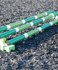 3 pairs of Eco Mini Blocks in arena. All displayed on different edges to show the variety of heights the Mini Blocks can be used at.