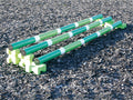 3 pair of Eco Mini Blocks with 3 Pro Poles showing the three different heights the Mini Blocks can be set up with. 